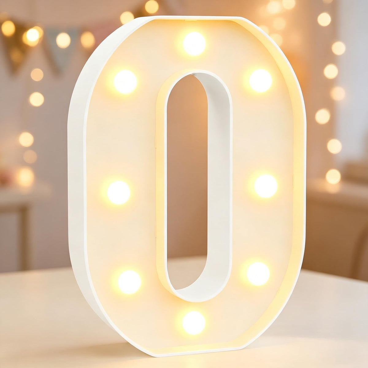 Pooqla 2.4FT Light Up Numbers, Marquee Numbers 2.4 Feet Tall Party Decor for Her Him, Mosaic Big Sign for 7th 17th 70th Birthday Anniversary Decoration Backdrop, Large Pre-Cut Frame Number 7