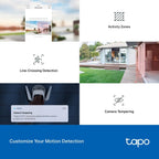Tapo TP-Link C310 – Indoor Outdoor WiFi Surveillance Camera, 3MP Resolution, IP66 with Night Vision, Motion Detection and Instant Alarm, Control with iOS App, Android, Compatible with Alexa