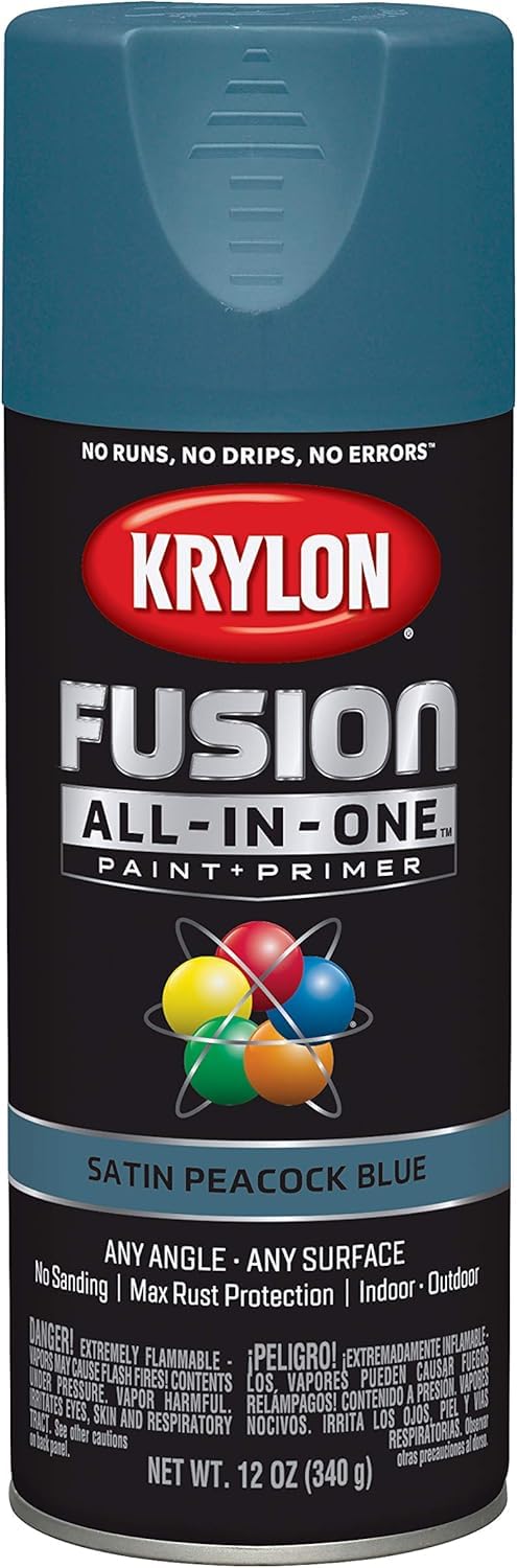 Krylon Fusion All-In-One, Metallic, Black Stainless Steel, 12 oz