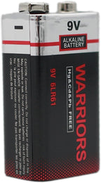 Warriors 4X 9V Alkaline Batteries, 6LR61, Long Lasting Power