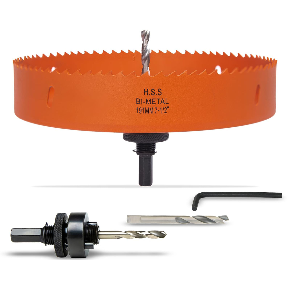7-1/8 inch Hole Saw for Wood, Metal, Plastic & Drywall, with Arbor