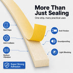 EVA Weather Stripping Foam Insulation Tape with Adhesive Foam Door Seal Weather Strip for Door Frame/Window/Gaps/Insulation/Buffer