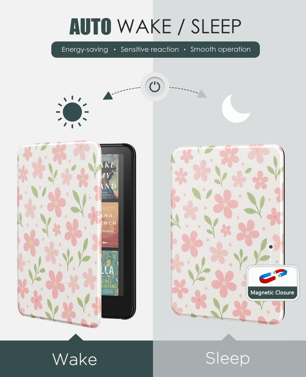 MoKo Case for 7" Kindle Paperwhite 12th Gen&Colorsoft 2024, Agave Green