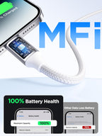 2Pack 2M iPhone Charger Cable, MFi Certified Lightning Cable Fast Charging Braided iPhone Charger Fast Charge USB Charging Lead for Phone 14 13 12 11 Pro Max XS XR X 8 7 6 Plus 5 SE, iPad and iPod