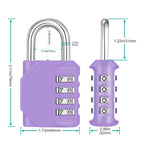 ZHEGE Combination Padlock, 4 Digit Combination Locker Padlock (Red)