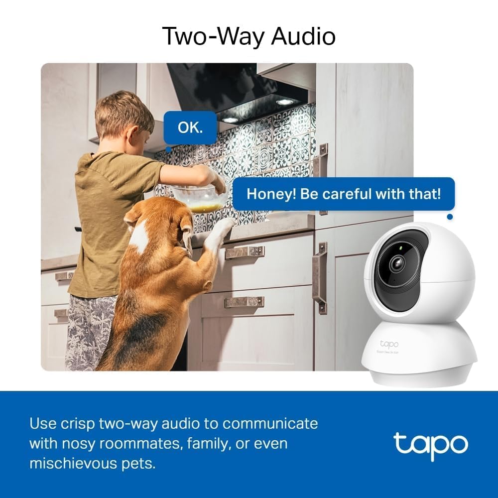 Tapo C200P2 2-Pack Full HD Indoor Security Camera Pet Camera House Security