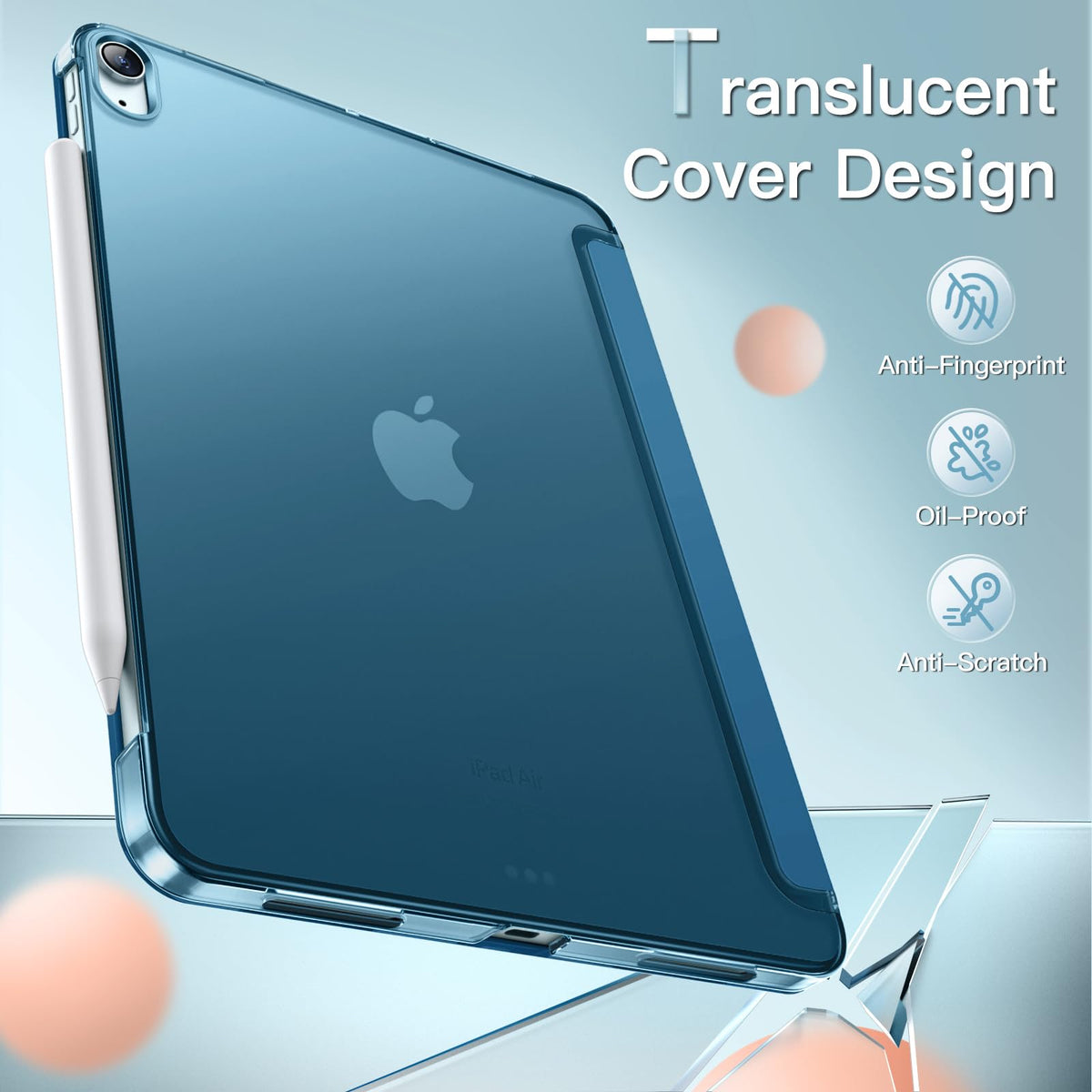 JETech Case for iPad Air 11" M4/M3/M2 & iPad Air 5/4 10.9", Black