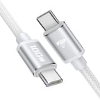 USB-C to C 1M 100W PD3.0 Fast Charging Cable - Compatible with MacBook Pro, iPad Air, iPhone 15, Samsung S23/S22/S21 Ultra, Pixel 7/6, Switch, PS5