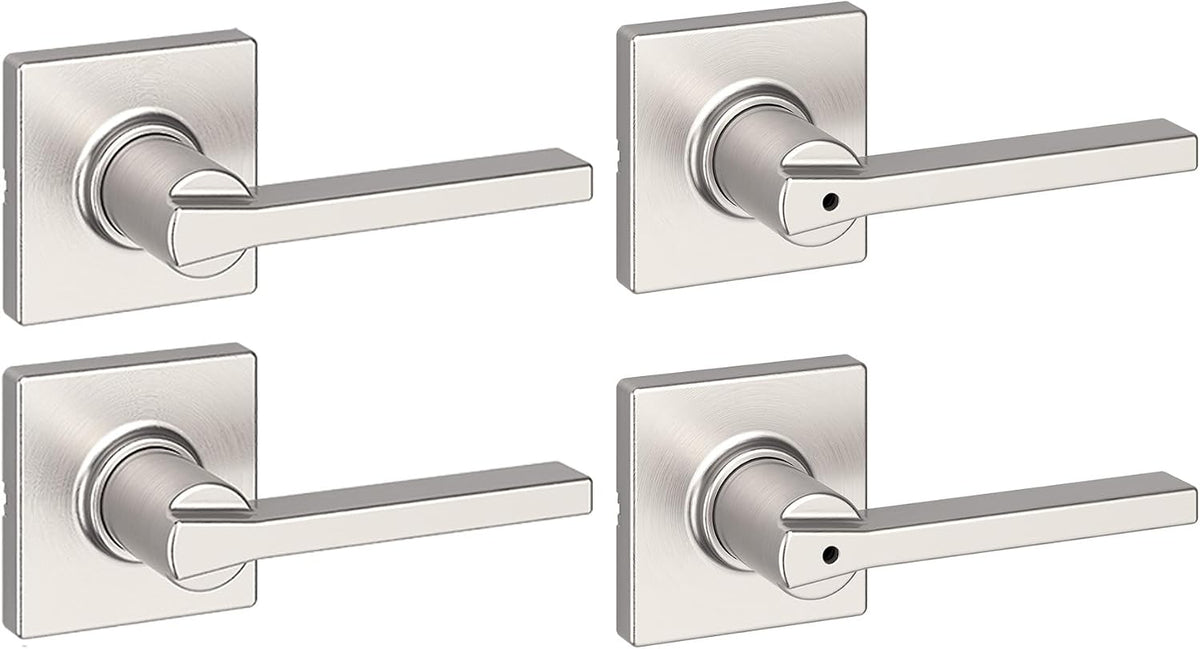 Kwikset Casey Privacy Door Lever with Lock, Matte Black