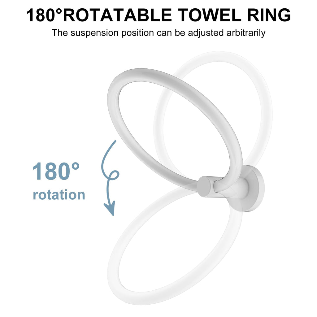 SetSail Towel Holder for Bathroom Wall Matte Black Towel Ring