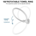 SetSail Towel Holder for Bathroom Wall Matte Black Towel Ring