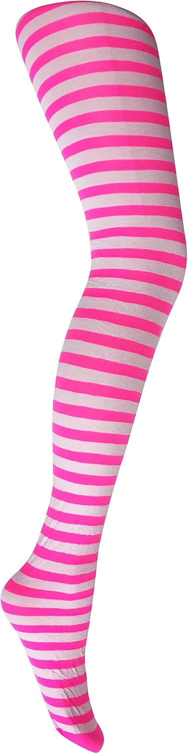 MYSASI Girls Striped Tights – Soft & Stretchy – Ages 6–14 – Perfect for School, Dance, Everyday Wear & Halloween - Kids Striped Machine washable tights - Halloween and party tights for kids