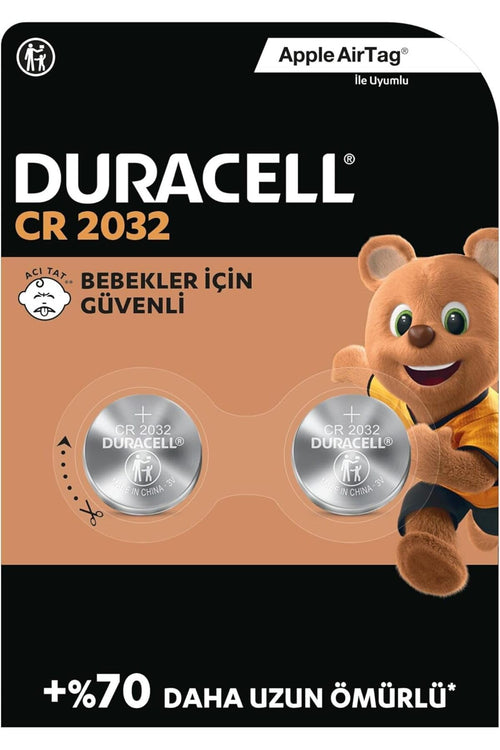 8X Duracell Cr 2032 Lithium (2 Blister Packs of 4 Batteries) 8 Batteries