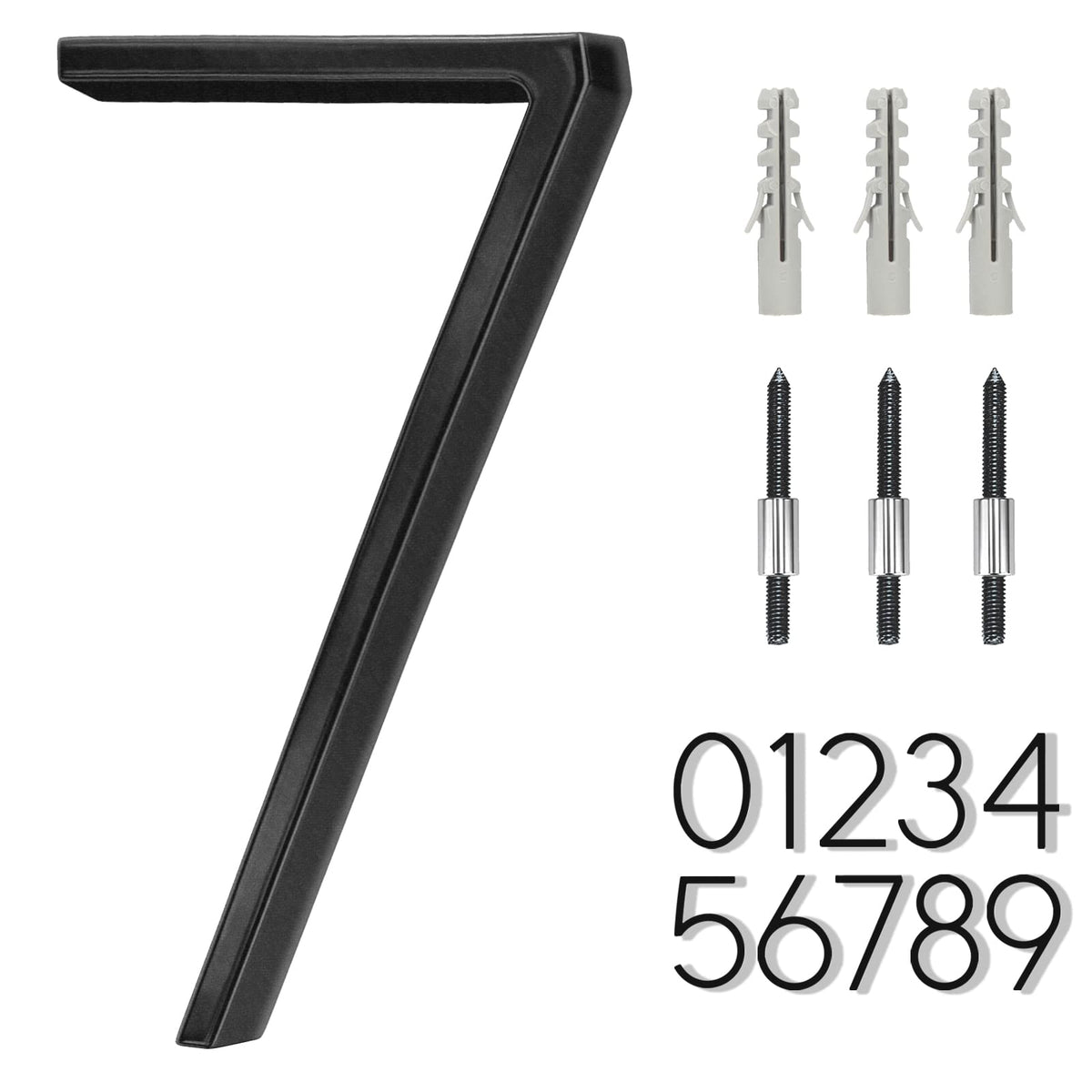 5" Stainless Steel Floating House Number, Metal Modern House Numbers (0)