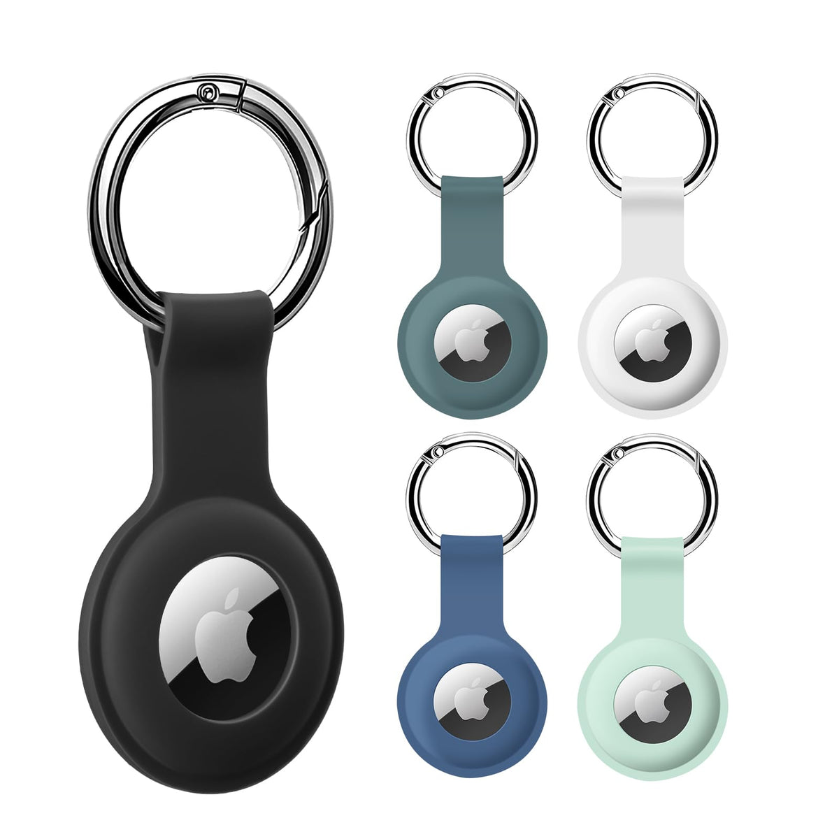 COLORCORAL AirTag Holder Case- Silicone Case for AirTag Keyring Apple 2&1
