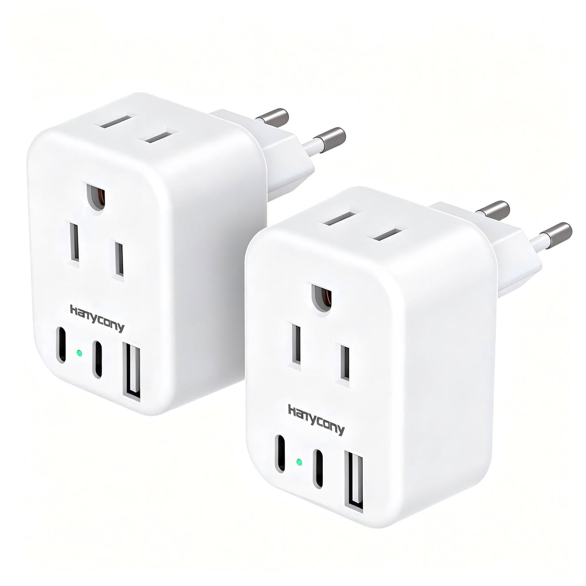 European Travel Plug Adapter, International Power Adapter, US to Europe