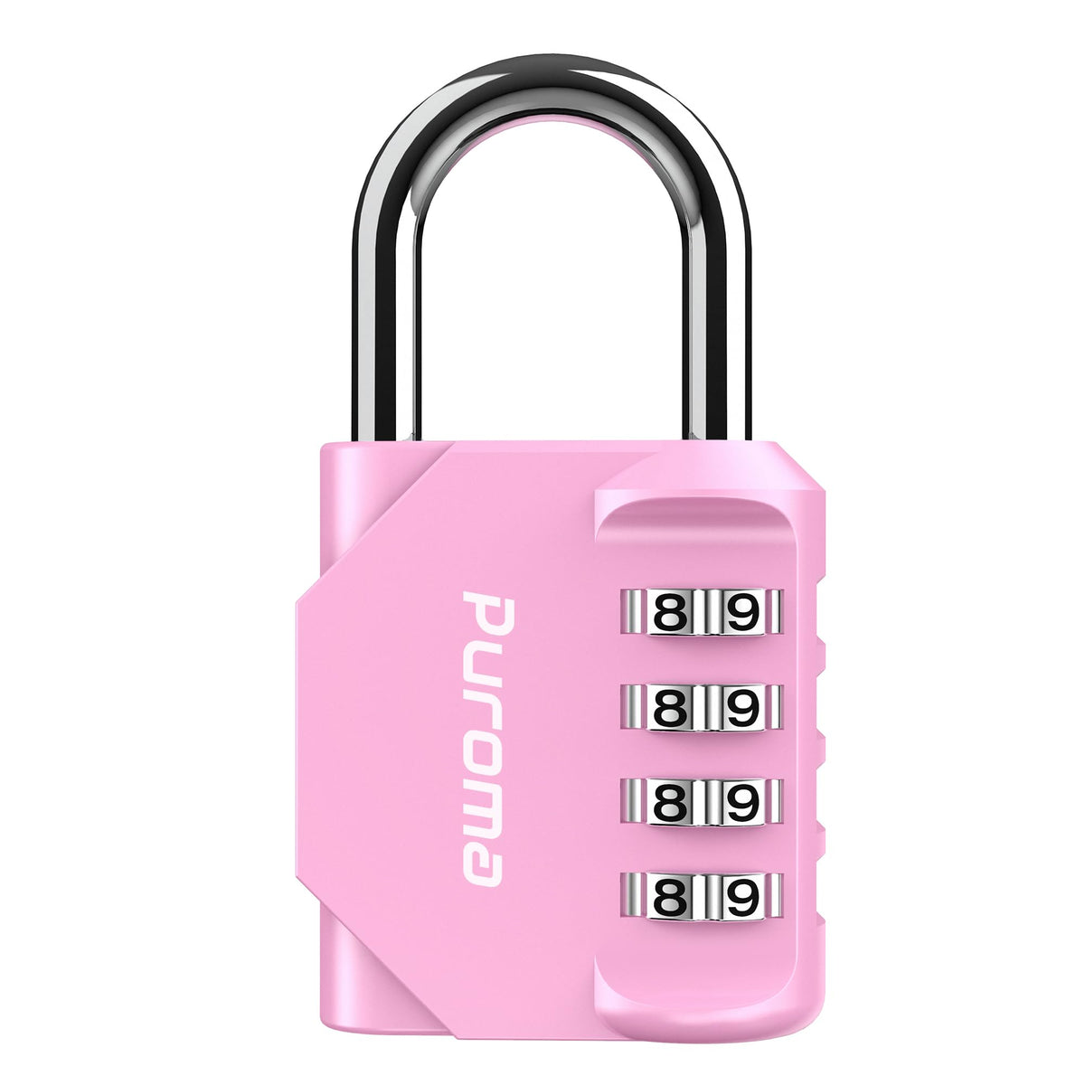 Puroma 2 Combination Lock Locker 4 Digits Combo Padlock Gym Silver & Black