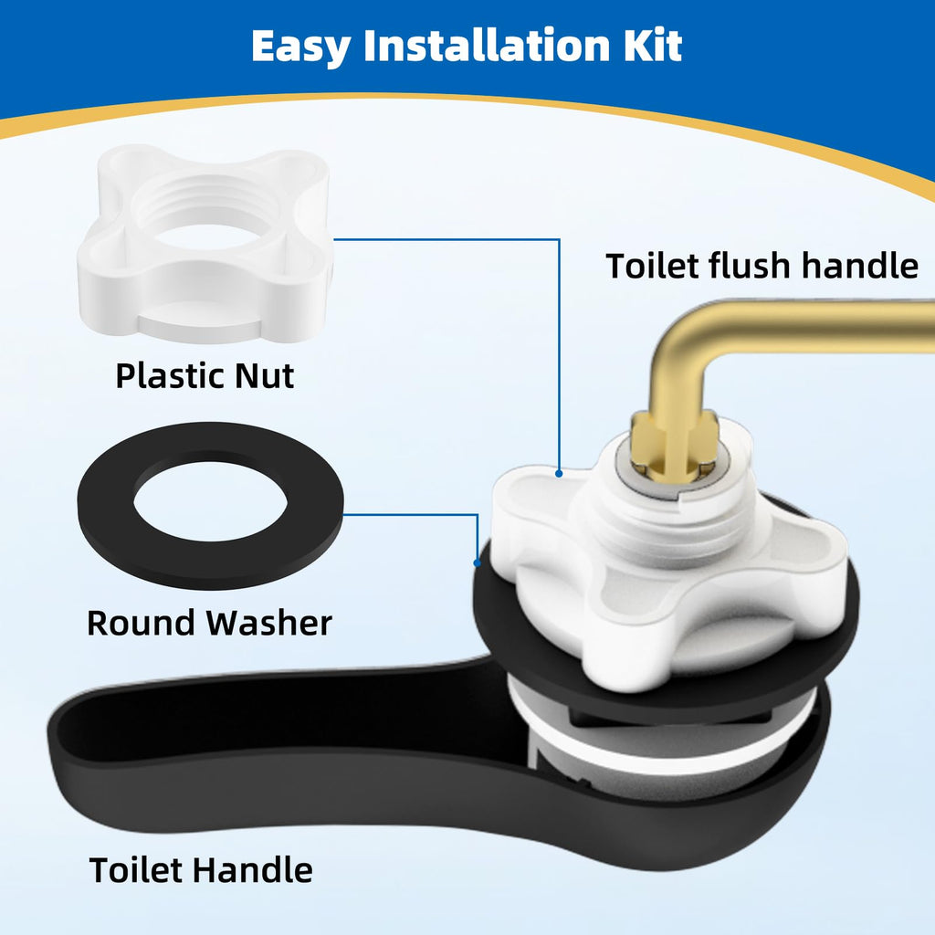 Hibbent Universal Metal Front Mount Toilet Handle Replacement Kit