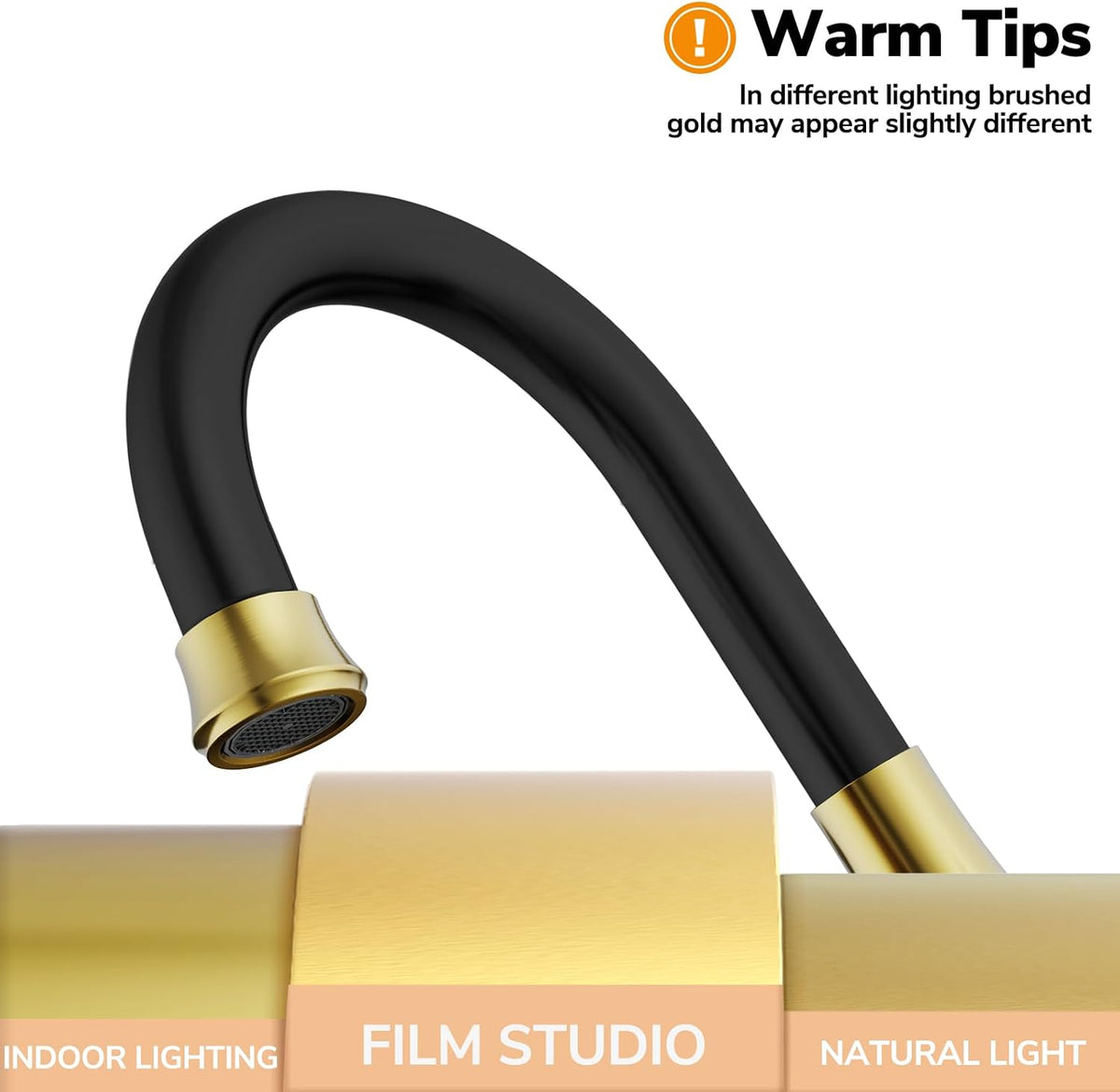 Matte Black Bathroom Faucet, Hurran 4 inch Centerset 2-Handle Lead-Free