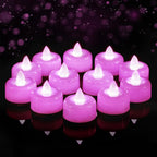 Amagic 24Pack Purple Flameless LED Tea Lights Candles Battery Operated