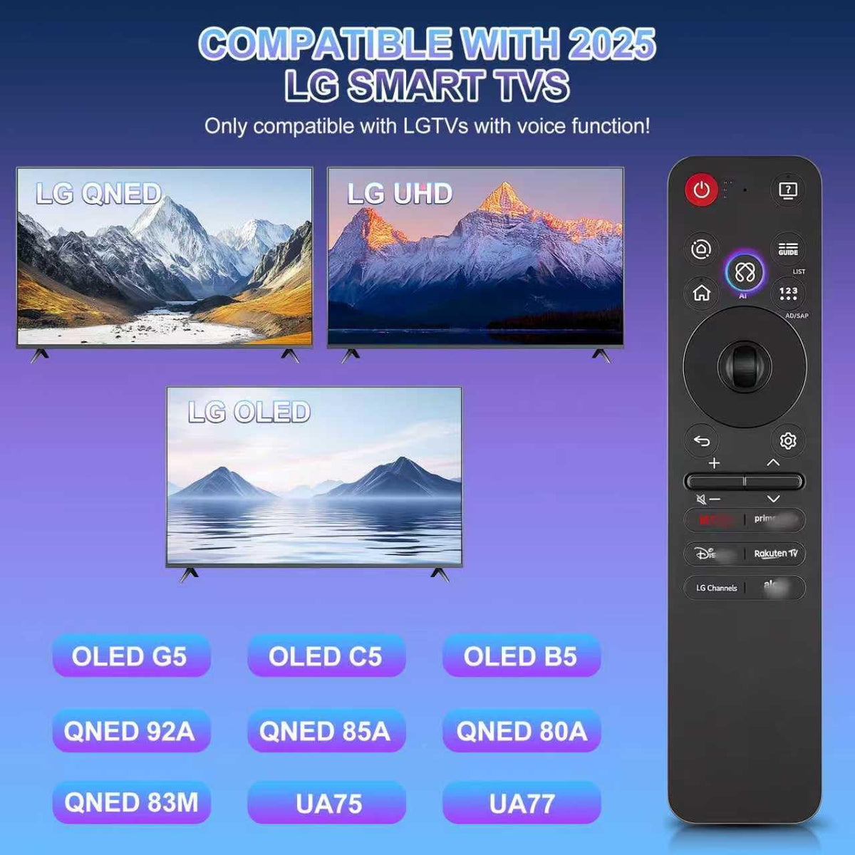 Replacement TCL TV Remote Control RC802N for TCL Android & LCD LED 4K Smart TVs: 32DS520, 40S6000FS, 49S6000FS, 49DP600, F43S5916, 50DP600, H32S5916, U49P6016, U55P6006 – No Setup Required