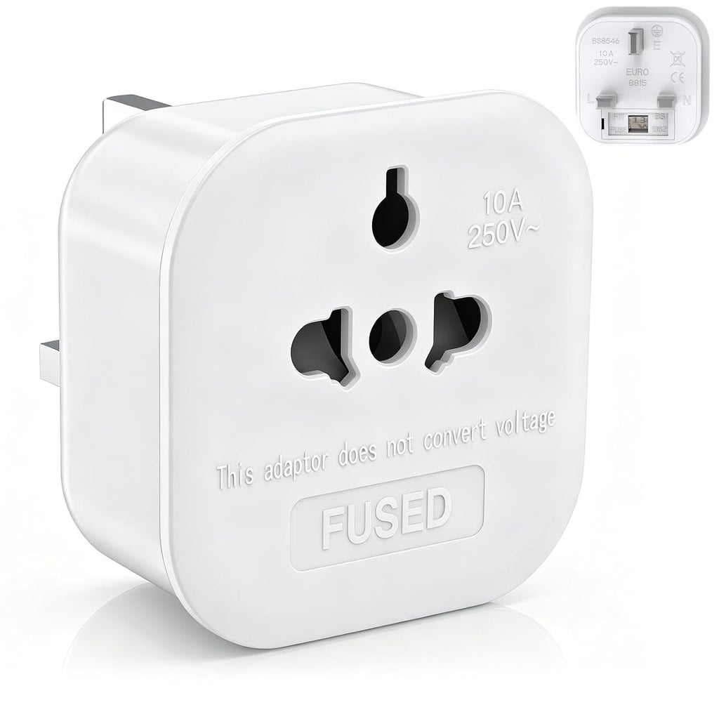 European to UK Plug Adapter US to UK Power Adaptor,US to UK Travel Adapter,13A 250V World Global Appliance Converter for the Visitor from USA, EU, Australia, Thailand, Canada, Japan,China.