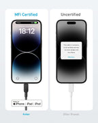Anker 310 USB C to Lightning Cable,MFi Certified Cable(0.9m, Black)