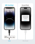 Anker 310 USB C to Lightning Cable,MFi Certified Cable(0.9m, Black)