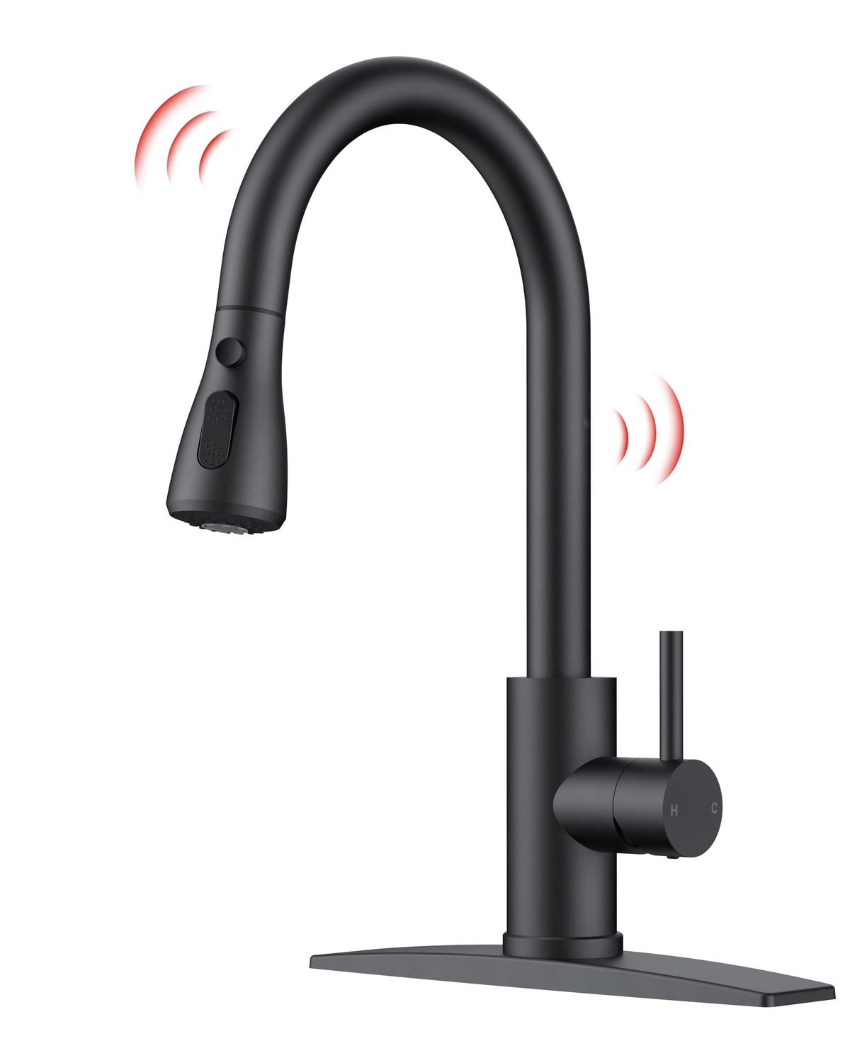 FORIOUS Kitchen Faucet with Cup Washer, Pull Down Sprayer, Brushed Nickel