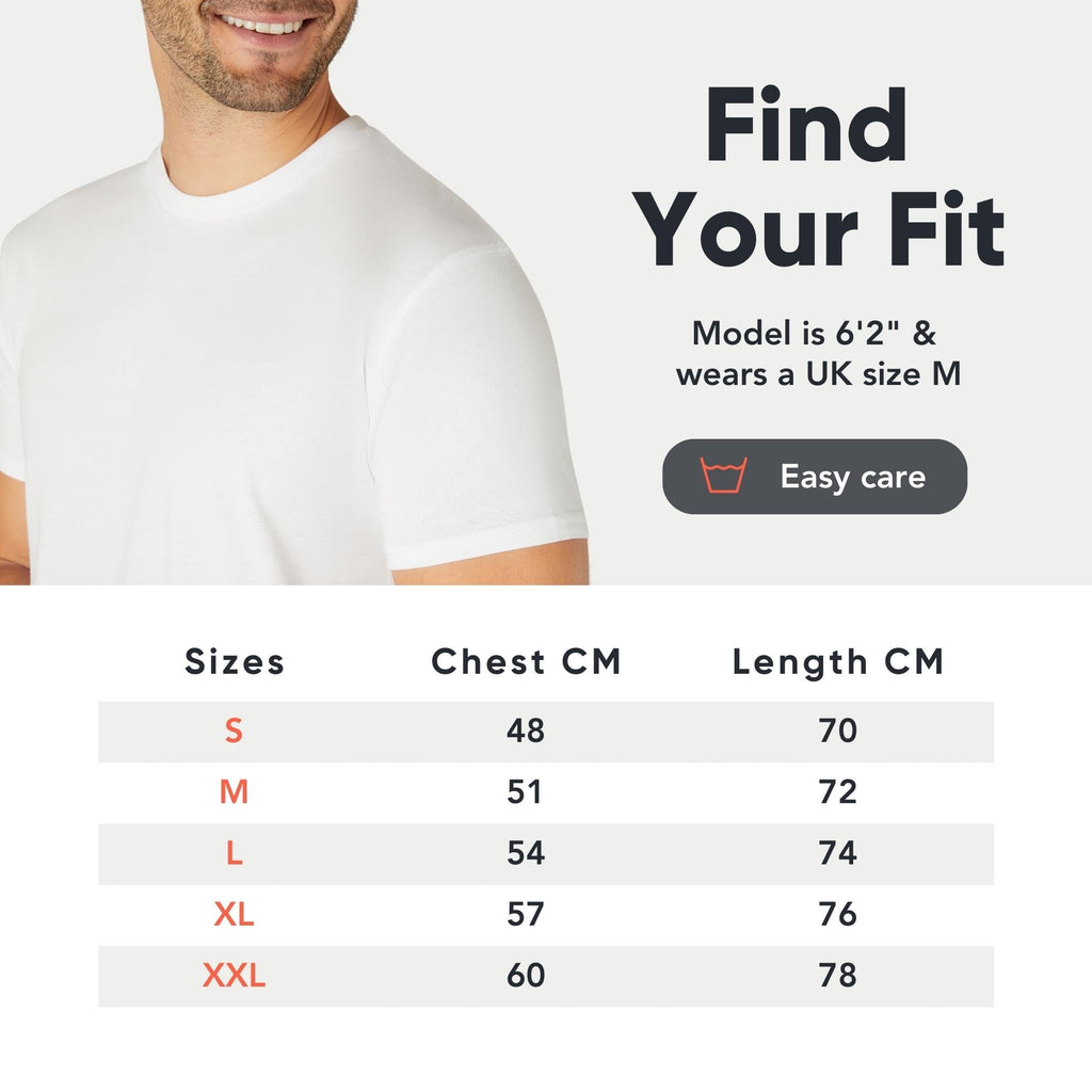 FM London 3/5 Pack Mens T Shirt, Premium Weight, 100% Cotton & Super Soft