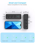 Surge Protector Outlet Extender with Rotating Plug, Multi Plug Wall Outlet