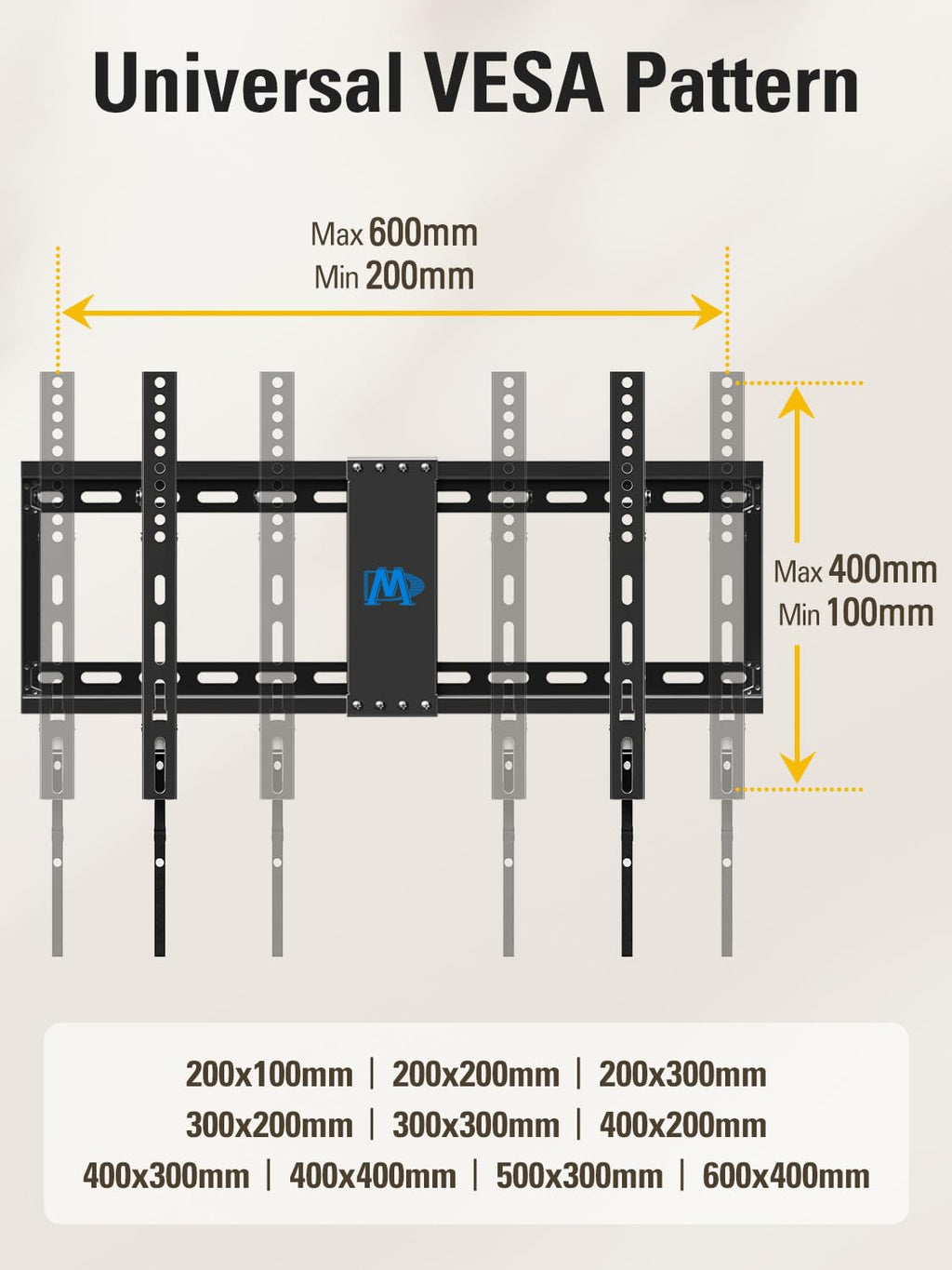 Mounting Dream Fixed TV Wall Bracket for 26-60" TV Max VESA 400x400mm 45kg