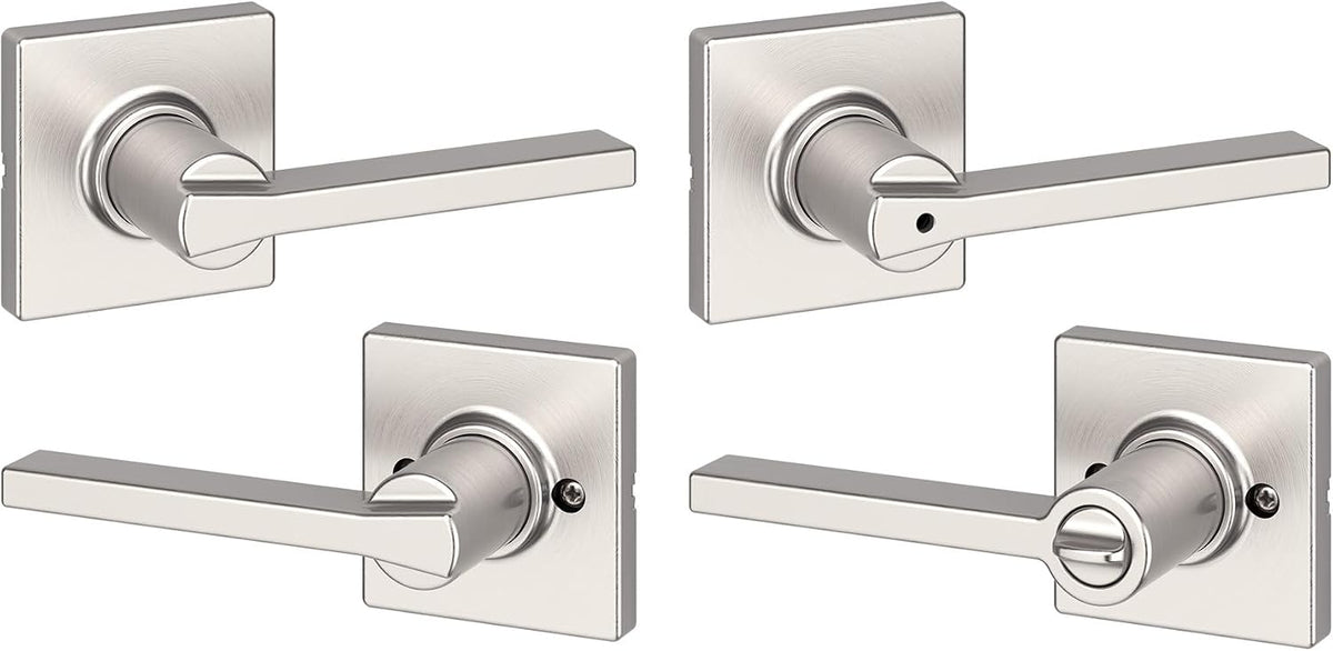 Kwikset Casey Privacy Door Lever with Lock, Matte Black