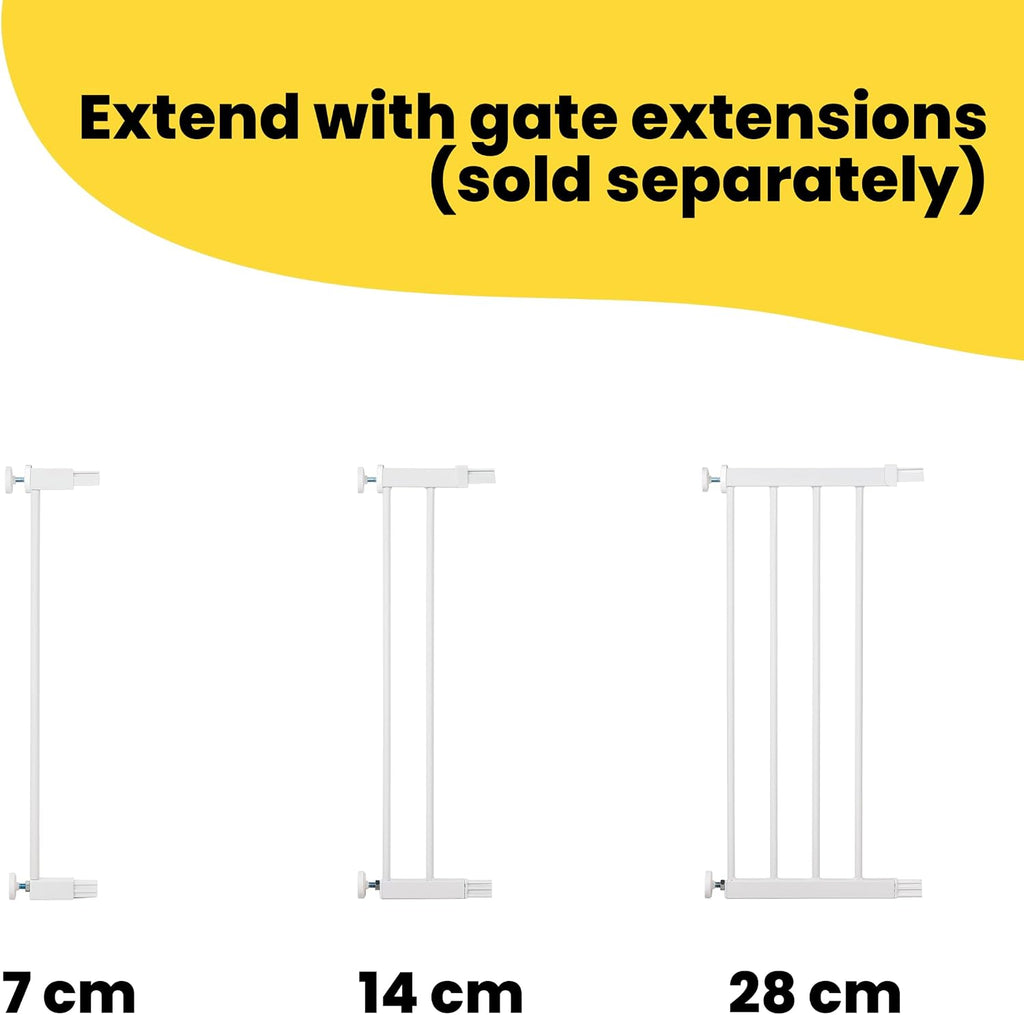 Safety 1st SecureTech Gate, Baby Stair Gate 73–80 cm, White