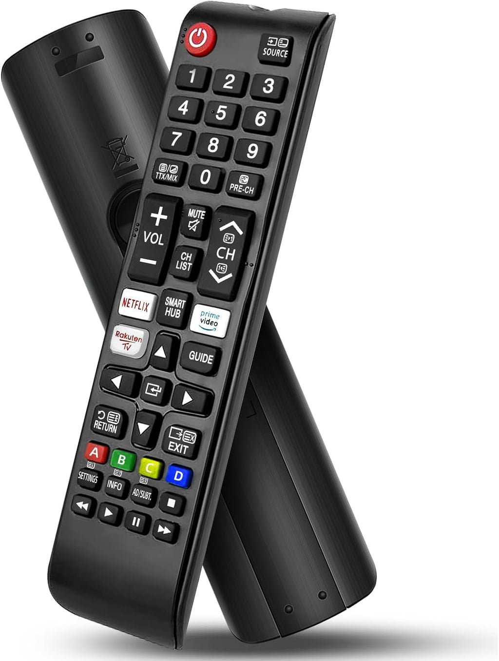 Samsung Universal TV Remote Control – Samsung TV Remote Replacement with Netflix, Prime Video, Rakuten Buttons for All S amsung LED QLED UHD 4K 8K Smart TVs