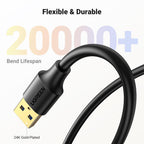 UGREEN USB 3.0 Extension Cable A Male to A Female USB Extension Cable, USB Extender Lead with Gold Plated Contacts for Oculus Rift, PS VR, HTC Vive, Card Reader, Keyboard, Printer, Scanner, Camera, 2M