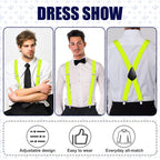 Aomig Mens Braces, Mens Suspenders with Strong Metal Clips, 3.5cm Wide Heavy Duty Suspenders for Men Women Business Wedding Casual