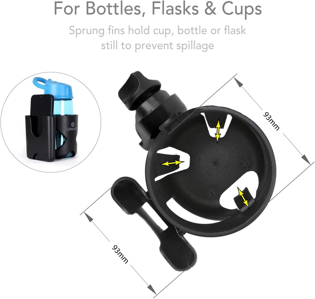 LittleLife Buggy And Pushchair Universal Cup & Phone Holder