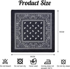 Aomig Bandana Head Scarf for Men and Women, Stylish Cowboy Headband Handkerchief, Multi-purpose Hair Scarf Paisley Print Unisex Headwraps, Bib Party Face Covering Headwear for Motorcycling