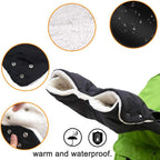 Stroller Fleece Hand Muff,DIAOPROTECT Pram Pushchair Gloves Hand Gloves Waterproof Windproof Breathable Anti-Freeze Extra Thick Warm Winter Baby Stroller Gloves(Black)