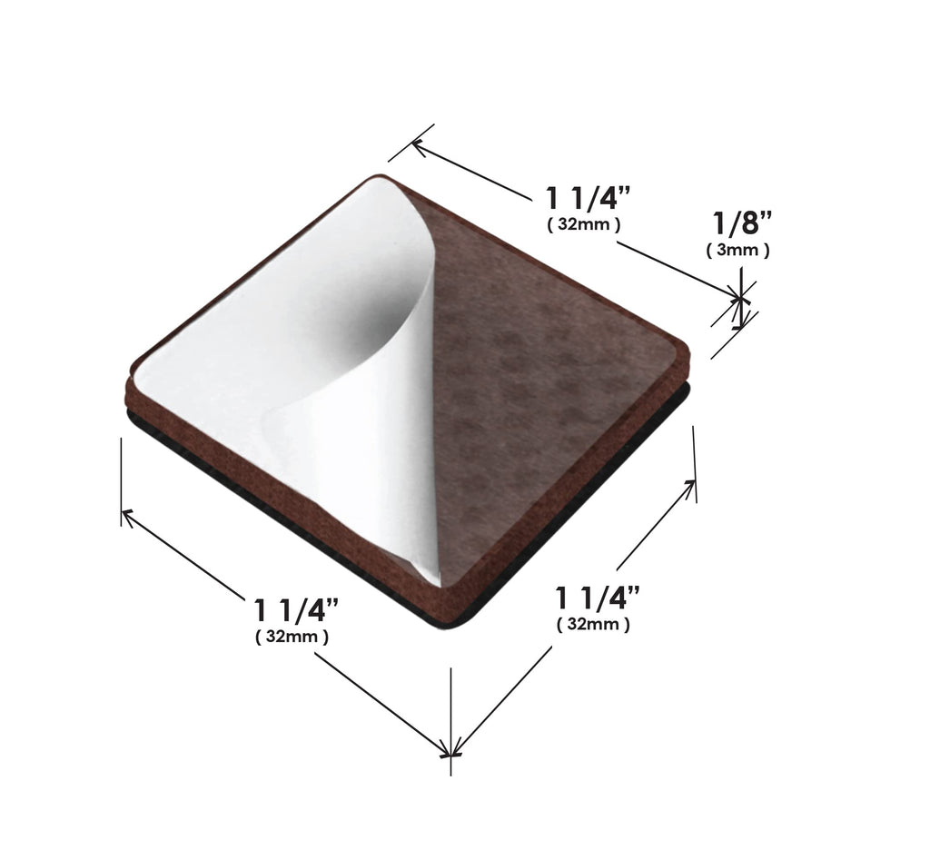 Slipstick GorillaPads Non Slip Furniture Pads/Gripper Floor Protectors (Set of 4) 3 Inch Square Self Adhesive Rubber Stoppers for Furniture Legs, CB155