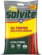 Solvite All-Purpose Wallpaper Adhesive, Reliable Adhesive for Wallpaper, All-Purpose Adhesive with Long-Lasting Results, Wallpaper Paste Hangs up to 10 Rolls (1x185g Sachet)