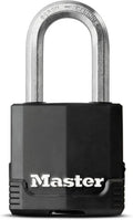 Master Lock Magnum Outdoor Padlock, Heavy Duty Keyed Lock M115XDLF, Black