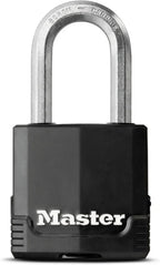 Master Lock Magnum Outdoor Padlock, Heavy Duty Keyed Lock M115XDLF, Black