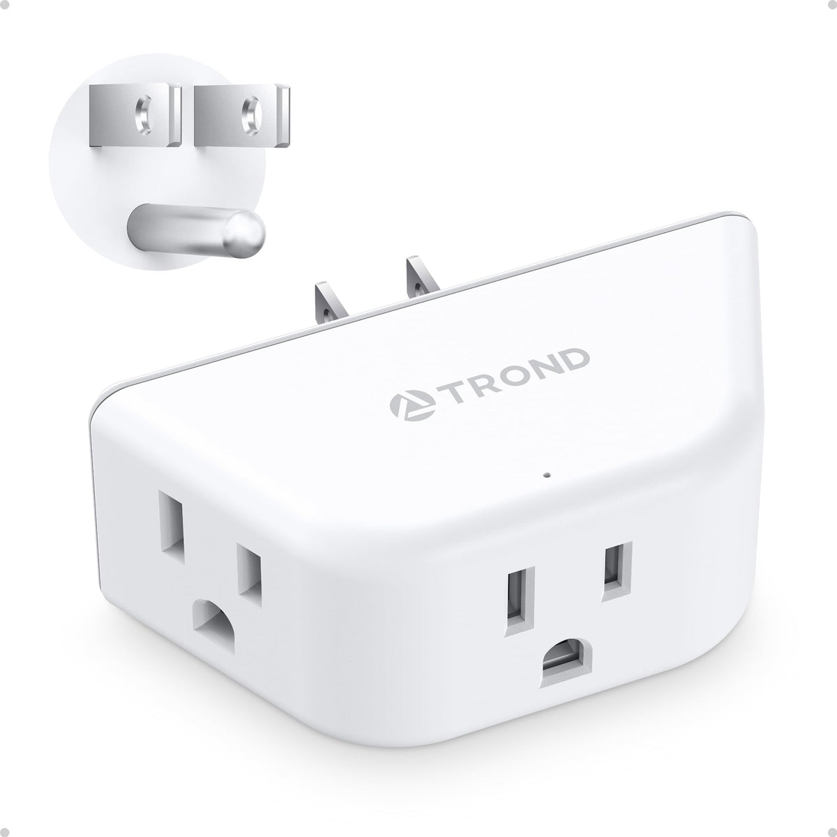 TROND Multi Plug Outlet Extender with USB, 2 Pack Plug Splitter