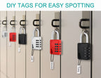 ZHEGE Combination Padlock, 4 Digit Combination Locker Padlock (Red)