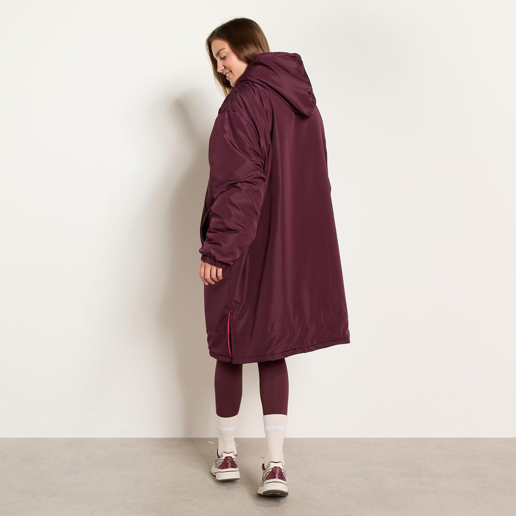 OHS Adults Drying Robe, Gifts for Women Outdoor Water-Resistant Changing Robe Womens Jacket Comfy Sherpa Privacy Robes for Women Men, Stay Dry Swimming Camping Drying Robes - S/M, L/XL