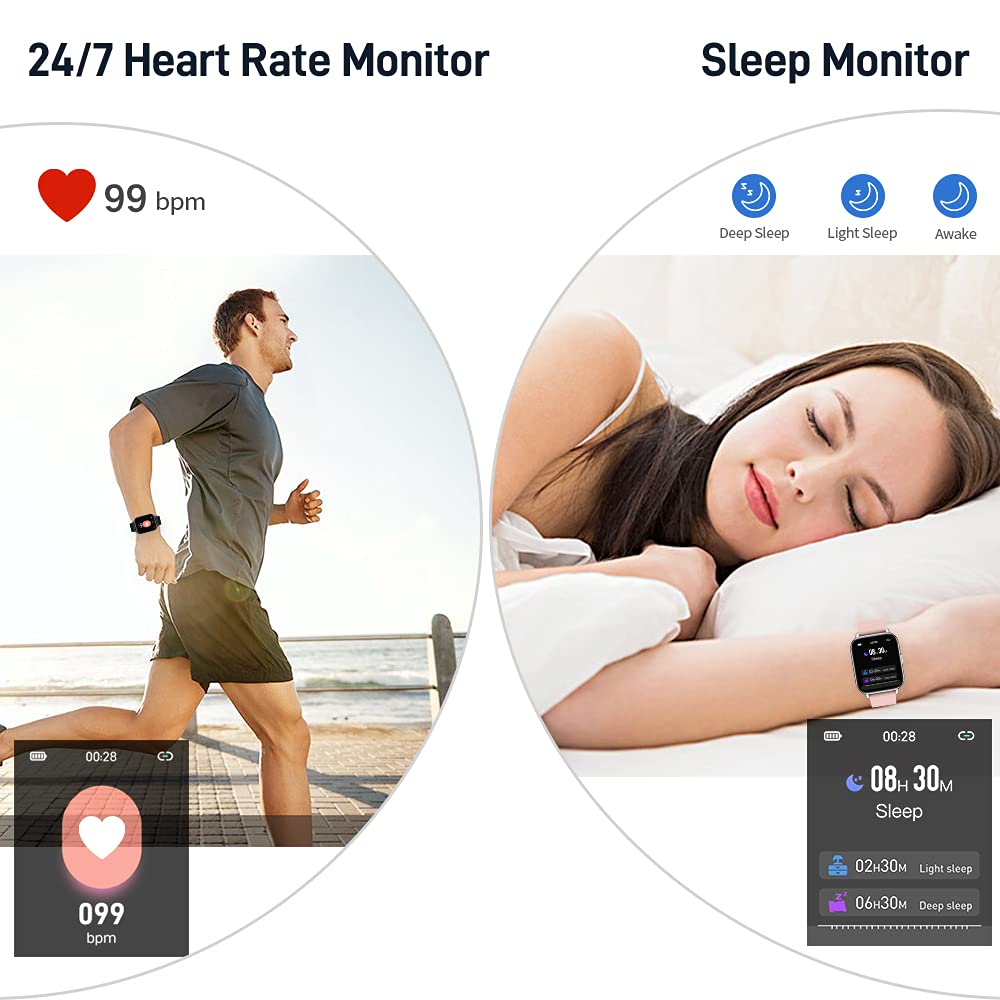 Motast Smart Watch, Fitness Tracker 1.69'' HD for Men Women
