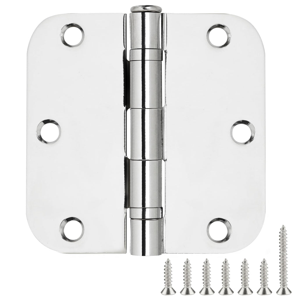 TDCHINGES Rounded Door Hinges 3.5" X 3 1/2 Inch Antique Brass 5/8" Radius