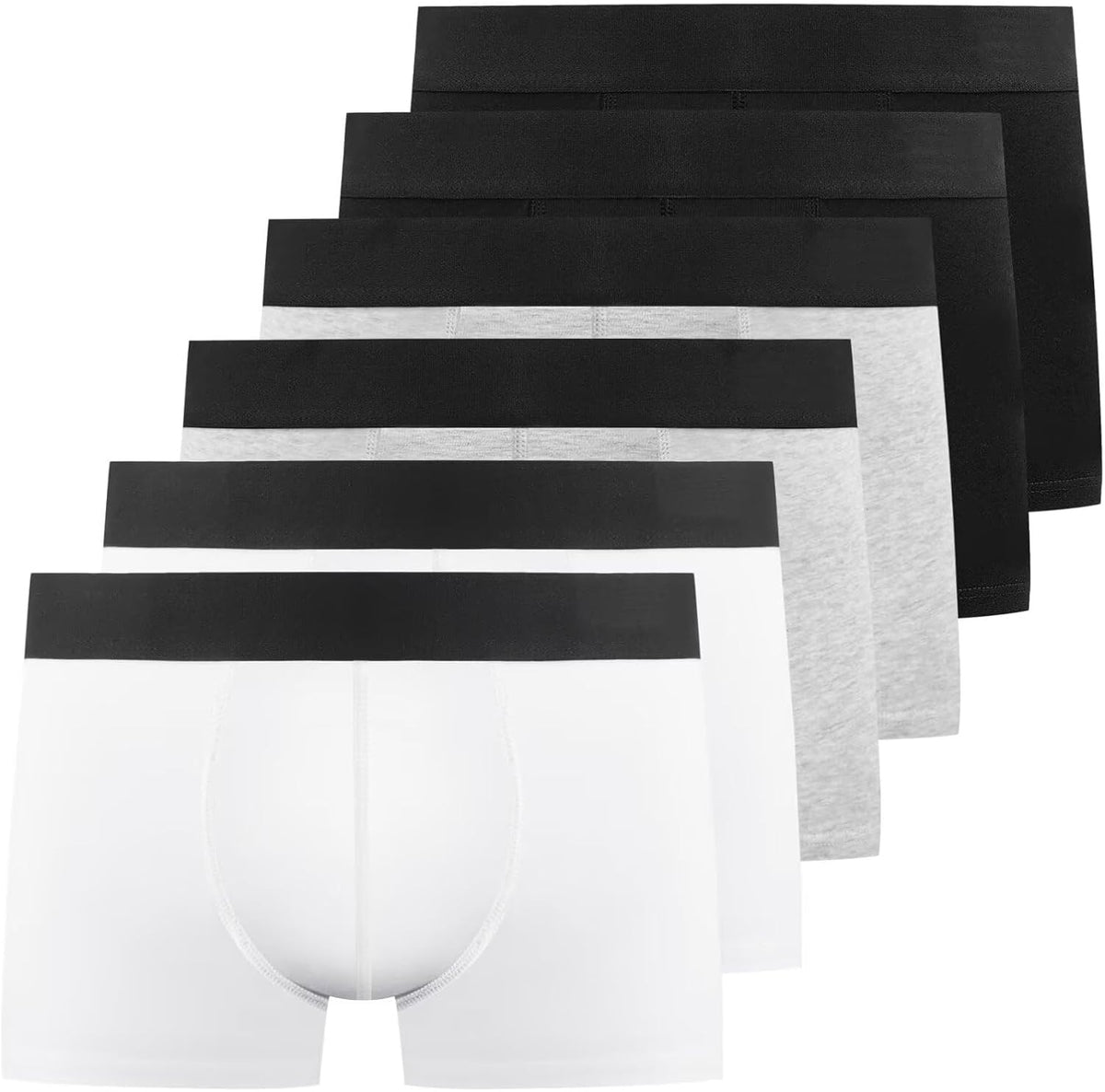 YouShow Mens Boxers 6/12 Pack Mens Underwear Hipsters Cotton Pants Trunks